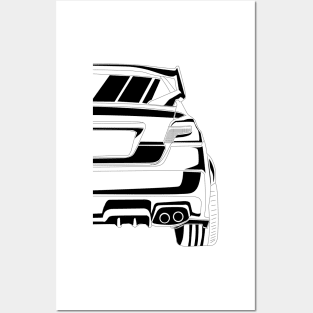 WRX sti illustration vector art Posters and Art